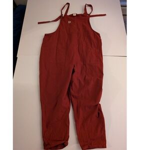 Lucy & Yak 24R Original Organic Cotton Dungarees Rust Red Overalls Women Spring